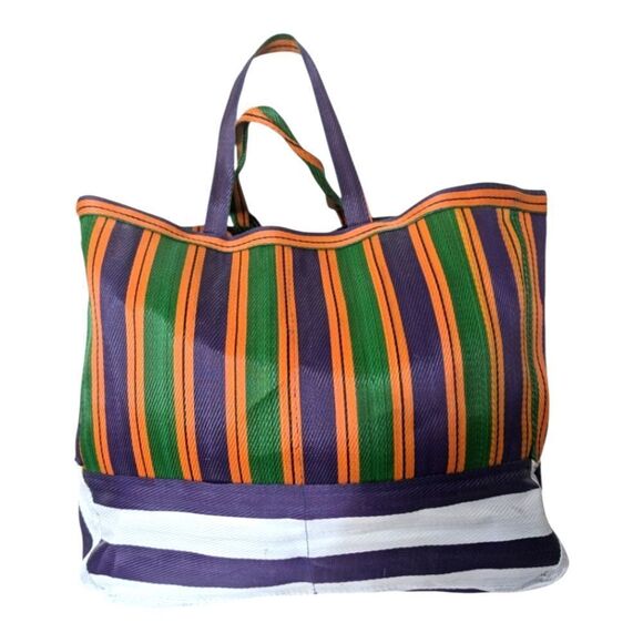 Oversized striped mesh market tote bag urban Outfitters - Picture 1 of 5